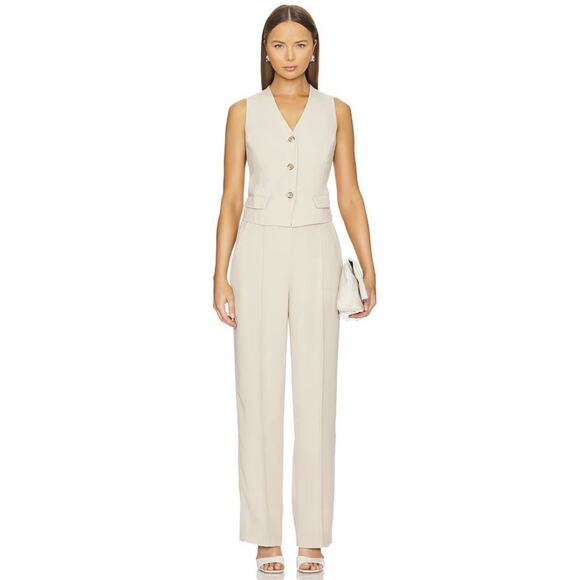 Spanx Carefree Crepe Trouser Pants Sz S Tahini Tan Career Work Office Capsule - Picture 4 of 14